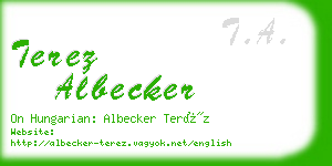 terez albecker business card